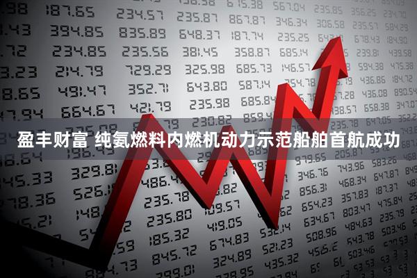 盈丰财富 纯氨燃料内燃机动力示范船舶首航成功