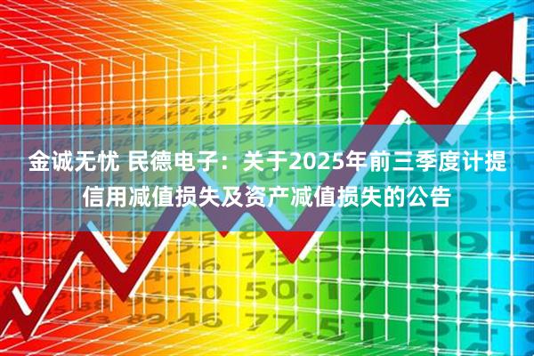 金诚无忧 民德电子：关于2025年前三季度计提信用减值损失及资产减值损失的公告