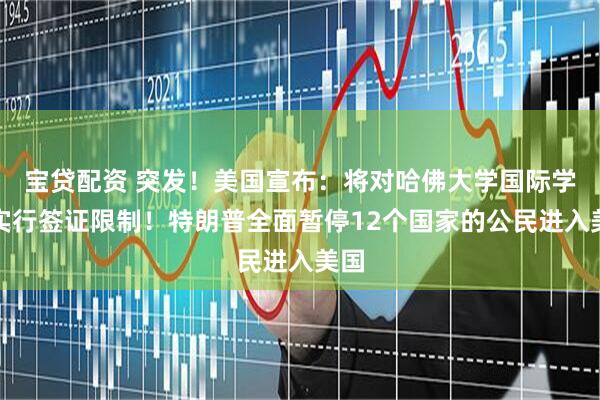 宝贷配资 突发！美国宣布：将对哈佛大学国际学生实行签证限制！特朗普全面暂停12个国家的公民进入美国